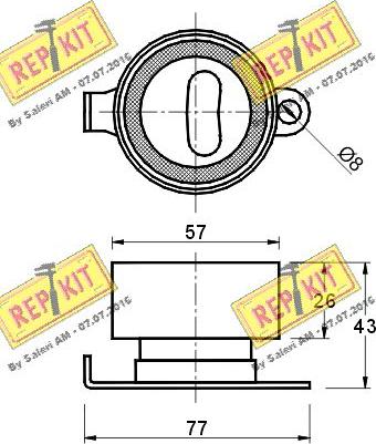 REPKIT RKT1136 - Обтяжна ролка, ангренаж vvparts.bg