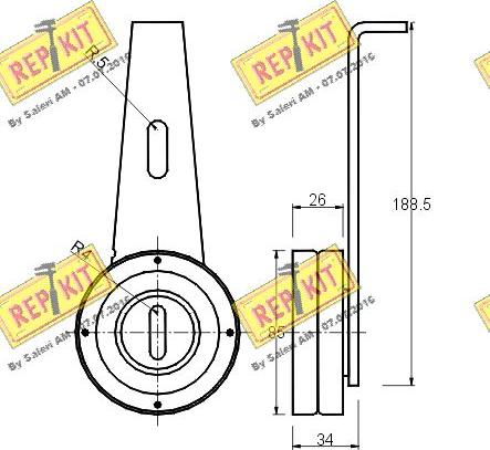 REPKIT RKT1177 - Ремъчен обтегач, пистов ремък vvparts.bg