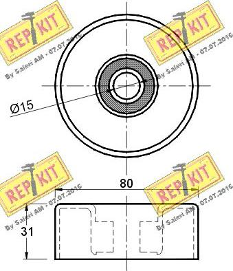 REPKIT RKT1896 - Паразитна / водеща ролка, пистов ремък vvparts.bg