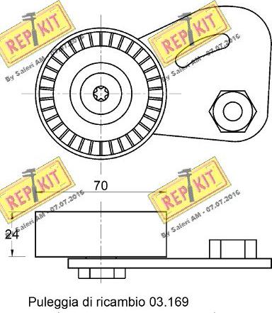 REPKIT RKT1859 - Ремъчен обтегач, пистов ремък vvparts.bg