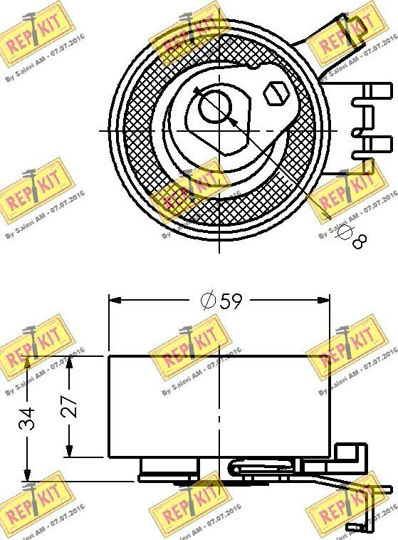 REPKIT RKT1854 - Обтяжна ролка, ангренаж vvparts.bg