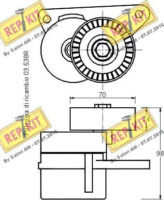 REPKIT RKT1855 - Ремъчен обтегач, пистов ремък vvparts.bg