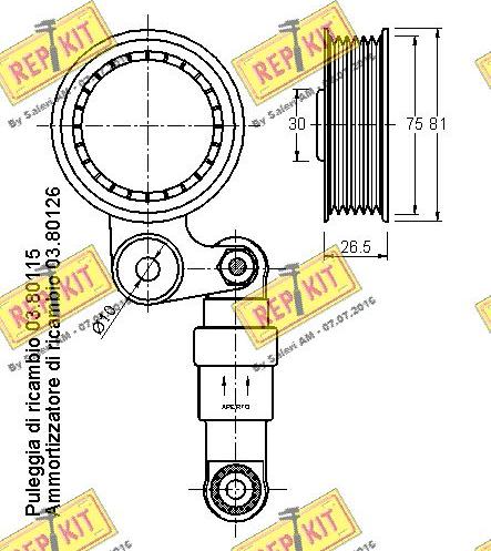 REPKIT RKT1852 - Ремъчен обтегач, пистов ремък vvparts.bg