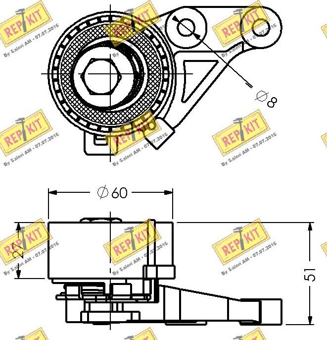 REPKIT RKT1834 - Обтяжна ролка, ангренаж vvparts.bg