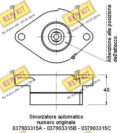 REPKIT RKT1822 - Ремъчен обтегач, пистов ремък vvparts.bg