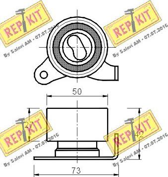 REPKIT RKT1345 - Обтяжна ролка, ангренаж vvparts.bg