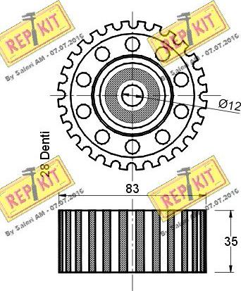 REPKIT RKT1341 - Паразитна / водеща ролка, зъбен ремък vvparts.bg