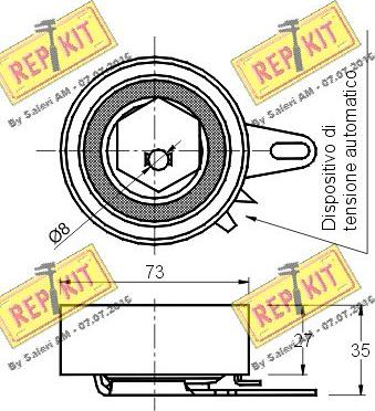 REPKIT RKT1369 - Обтяжна ролка, ангренаж vvparts.bg