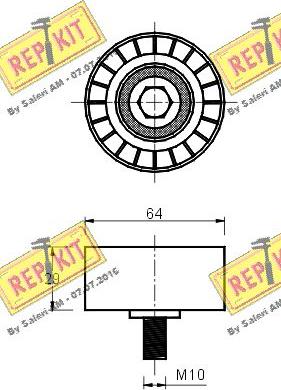 REPKIT RKT1381 - Паразитна / водеща ролка, зъбен ремък vvparts.bg