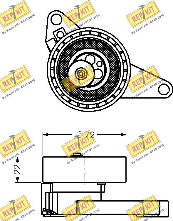 REPKIT RKT1383 - Обтяжна ролка, ангренаж vvparts.bg