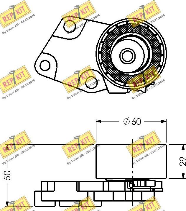 REPKIT RKT1382 - Обтяжна ролка, ангренаж vvparts.bg