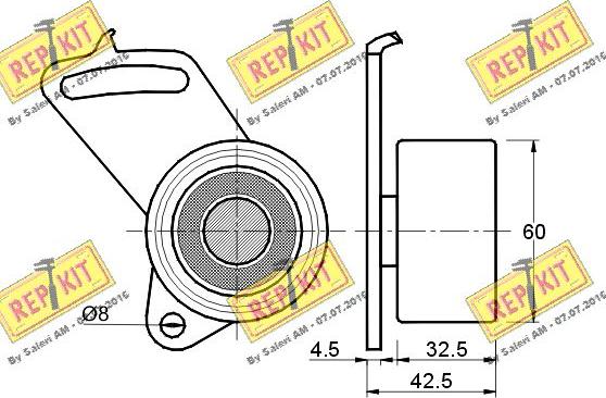 REPKIT RKT1338 - Обтяжна ролка, ангренаж vvparts.bg