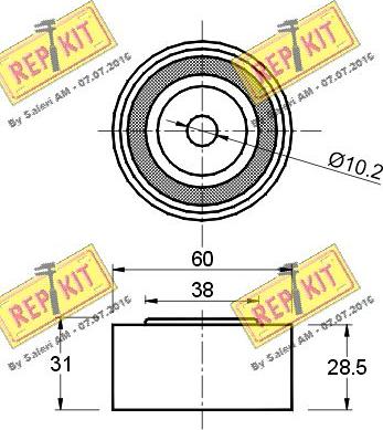 REPKIT RKT1324 - Паразитна / водеща ролка, зъбен ремък vvparts.bg