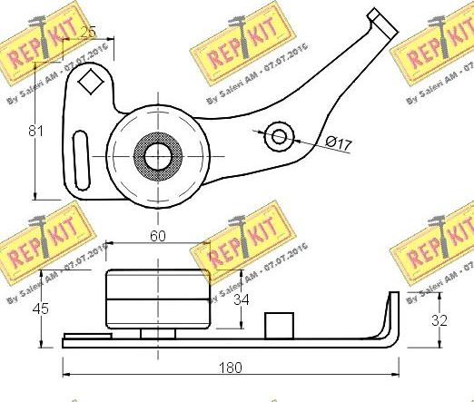 REPKIT RKT1249 - Обтяжна ролка, ангренаж vvparts.bg