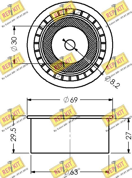 REPKIT RKT1242 - Паразитна / водеща ролка, зъбен ремък vvparts.bg