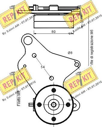 REPKIT RKT1259 - Ремъчен обтегач, пистов ремък vvparts.bg