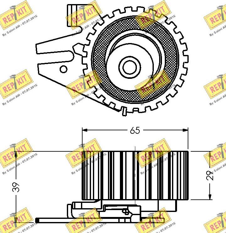 REPKIT RKT1216 - Обтяжна ролка, ангренаж vvparts.bg