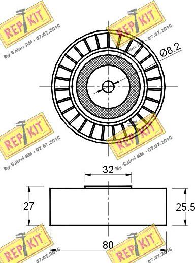 REPKIT RKT1289 - Паразитна / водеща ролка, пистов ремък vvparts.bg