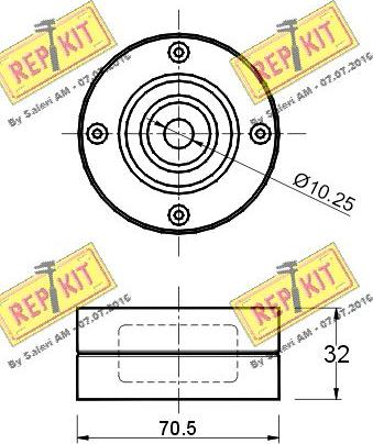 REPKIT RKT1281 - Паразитна / водеща ролка, зъбен ремък vvparts.bg