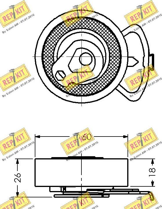 REPKIT RKT1784 - Обтяжна ролка, ангренаж vvparts.bg