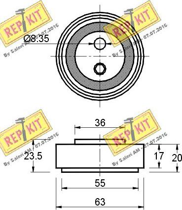 REPKIT RKT1777 - Ремъчен обтегач, пистов ремък vvparts.bg