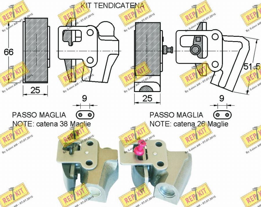 REPKIT RKT8904K - Комплект ангренажна верига vvparts.bg