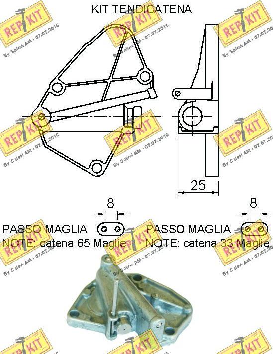 REPKIT RKT8937K - Комплект ангренажна верига vvparts.bg