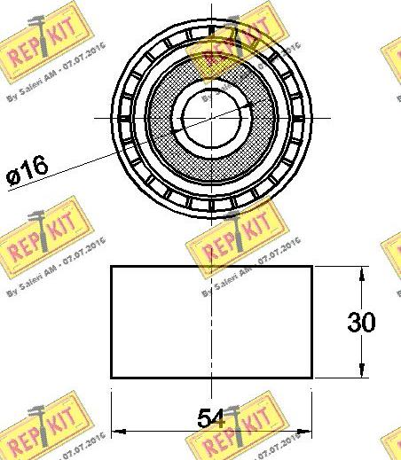 REPKIT RKT3499 - Паразитна / водеща ролка, пистов ремък vvparts.bg