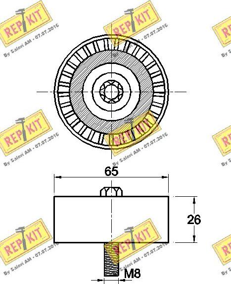 REPKIT RKT3496 - Паразитна / водеща ролка, пистов ремък vvparts.bg