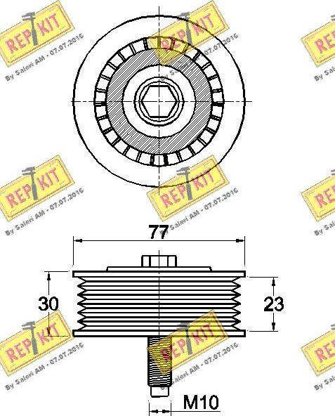 REPKIT RKT3490 - Паразитна / водеща ролка, пистов ремък vvparts.bg