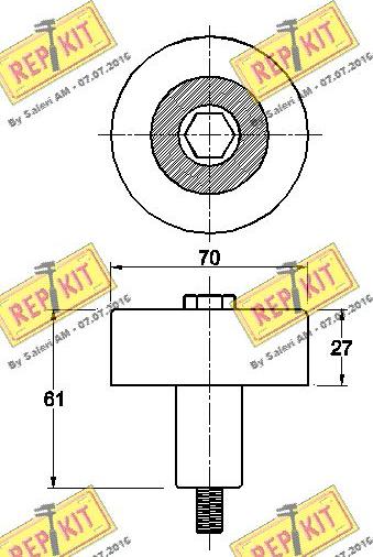 REPKIT RKT3447 - Паразитна / водеща ролка, пистов ремък vvparts.bg