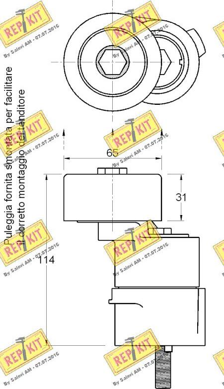 REPKIT RKT3450 - Ремъчен обтегач, пистов ремък vvparts.bg