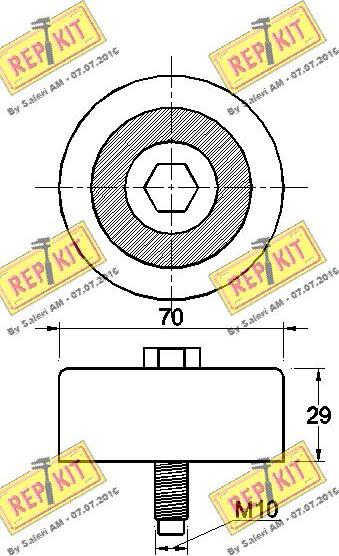 REPKIT RKT3465 - Паразитна / водеща ролка, пистов ремък vvparts.bg