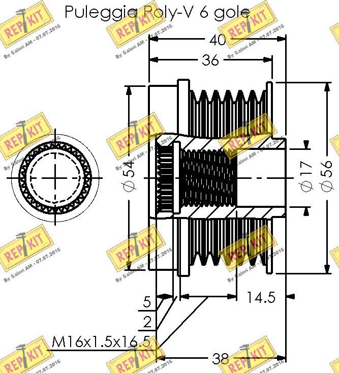 REPKIT RKT3480 - Ремъчна шайба, генератор vvparts.bg