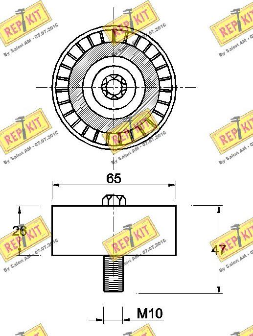 REPKIT RKT3487 - Паразитна / водеща ролка, пистов ремък vvparts.bg