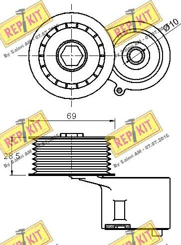 REPKIT RKT3435 - Ремъчен обтегач, пистов ремък vvparts.bg