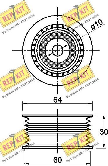 REPKIT RKT3479 - Паразитна / водеща ролка, пистов ремък vvparts.bg