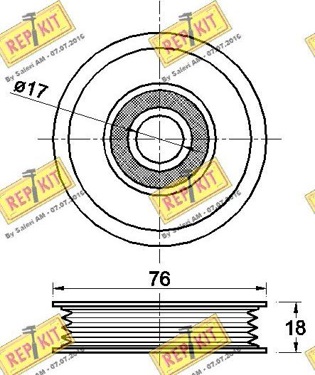 REPKIT RKT3470 - Паразитна / водеща ролка, пистов ремък vvparts.bg