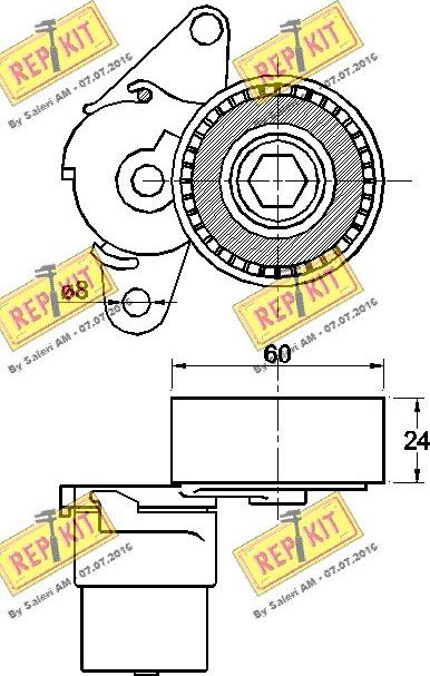 REPKIT RKT3477 - Ремъчен обтегач, пистов ремък vvparts.bg