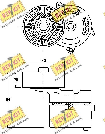 REPKIT RKT3562 - Ремъчен обтегач, пистов ремък vvparts.bg