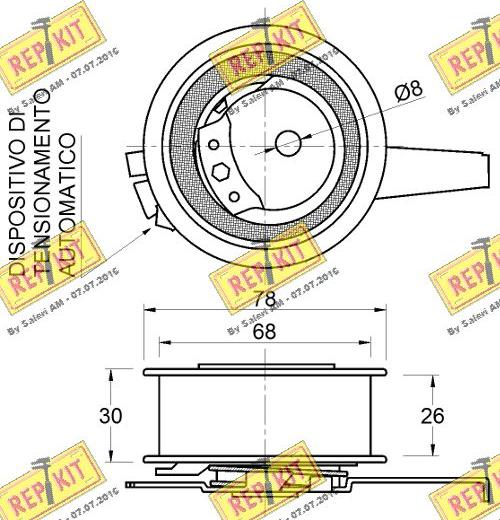 REPKIT RKT3693 - Обтяжна ролка, ангренаж vvparts.bg