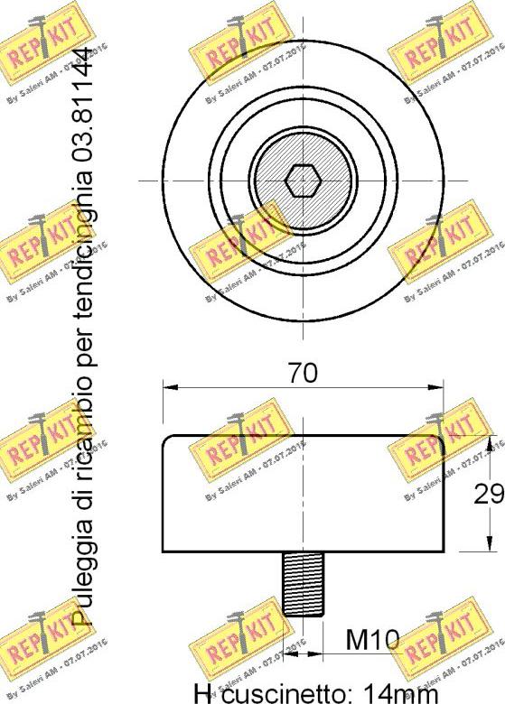 REPKIT RKT3692 - Паразитна / водеща ролка, пистов ремък vvparts.bg