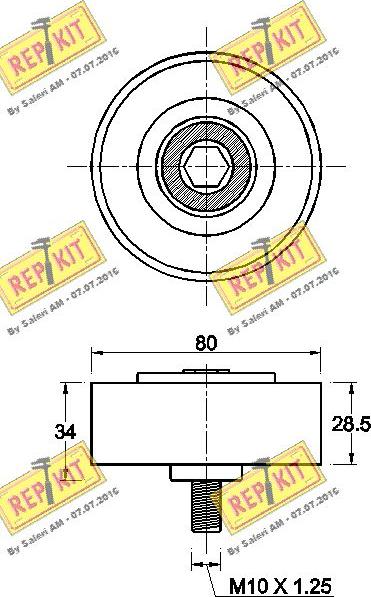 REPKIT RKT3650 - Паразитна / водеща ролка, пистов ремък vvparts.bg