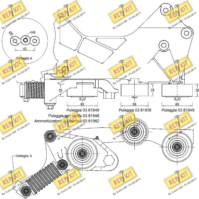 REPKIT RKT3663 - Ремъчен обтегач, пистов ремък vvparts.bg