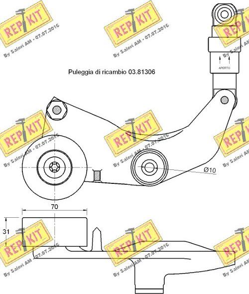 REPKIT RKT3683 - Ремъчен обтегач, пистов ремък vvparts.bg