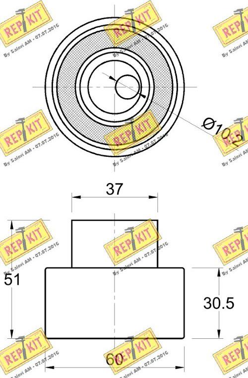 REPKIT RKT3679 - Обтяжна ролка, ангренаж vvparts.bg