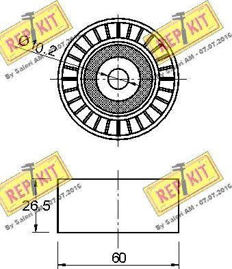 REPKIT RKT3044 - Паразитна / водеща ролка, пистов ремък vvparts.bg