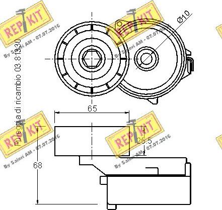 REPKIT RKT3045 - Ремъчен обтегач, пистов ремък vvparts.bg