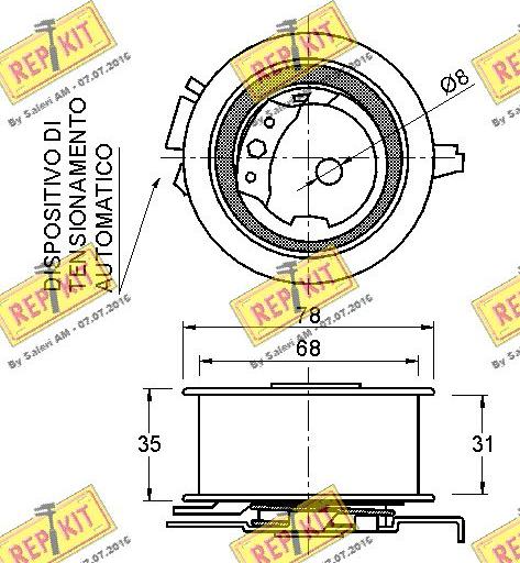 REPKIT RKT3040 - Обтяжна ролка, ангренаж vvparts.bg