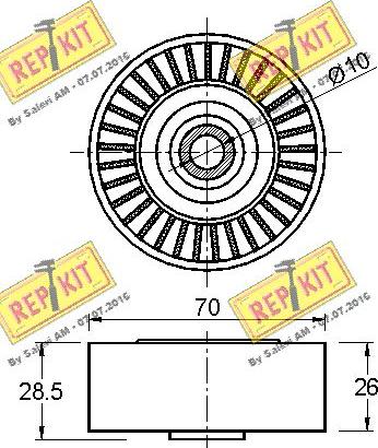 REPKIT RKT3001 - Паразитна / водеща ролка, пистов ремък vvparts.bg